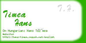 timea hans business card